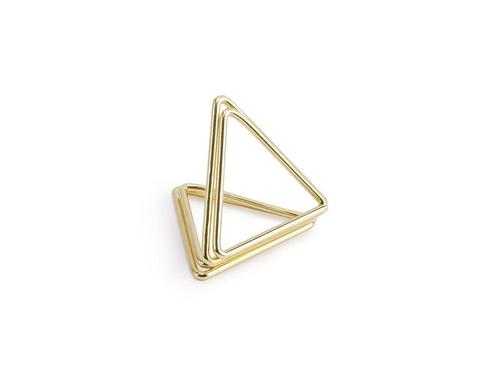 Naamkaarthouders Triangle Goud 2,3cm 10st, Hobby en Vrije tijd, Feestartikelen, Nieuw, Verzenden