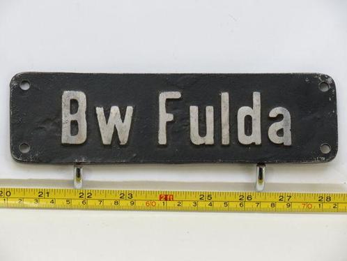 Lokschild BW Fulda (Spoorwegen 1:1), Verzamelen, Spoorwegen en Tram, Overige typen, Gebruikt, Ophalen of Verzenden