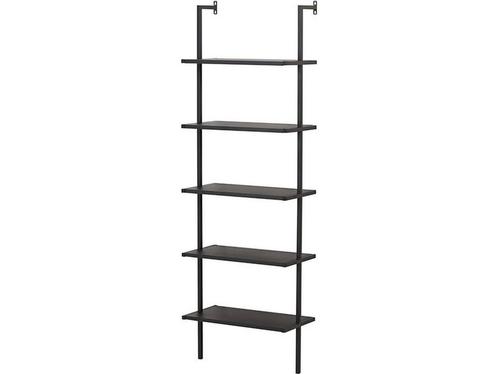 Hioshop Caracas - Wandkast 5 planken - Zwart staal - 183 cm, Huis en Inrichting, Woonaccessoires | Overige, Nieuw, Verzenden