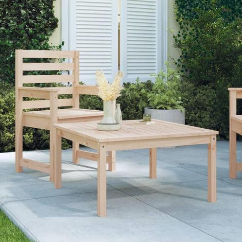 vidaXL Table de jardin 82,5x82,5x45 cm bois massif de, Jardin & Terrasse, Ensembles de jardin, Neuf, Envoi