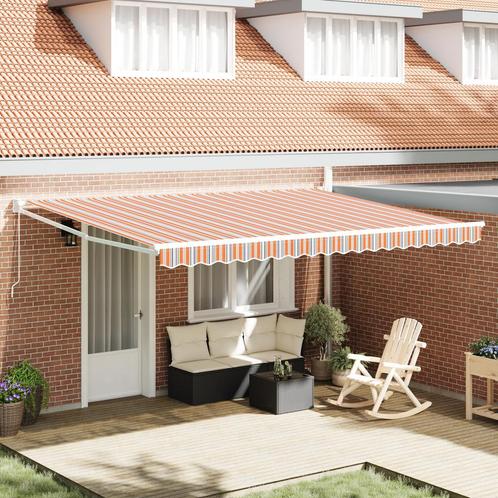 vidaXL Handmatige Uitschuifbare Markies met Multicolor, Tuin en Terras, Zonneschermen, Nieuw, Verzenden