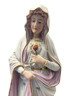 Beeldje, Heilige hart Maria - 34 cm - Biscuit porselein -, Antiek en Kunst