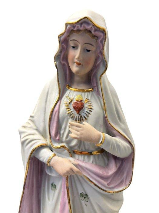 Beeldje, Heilige hart Maria - 34 cm - Biscuit porselein -, Antiek en Kunst, Antiek | Boeken en Manuscripten