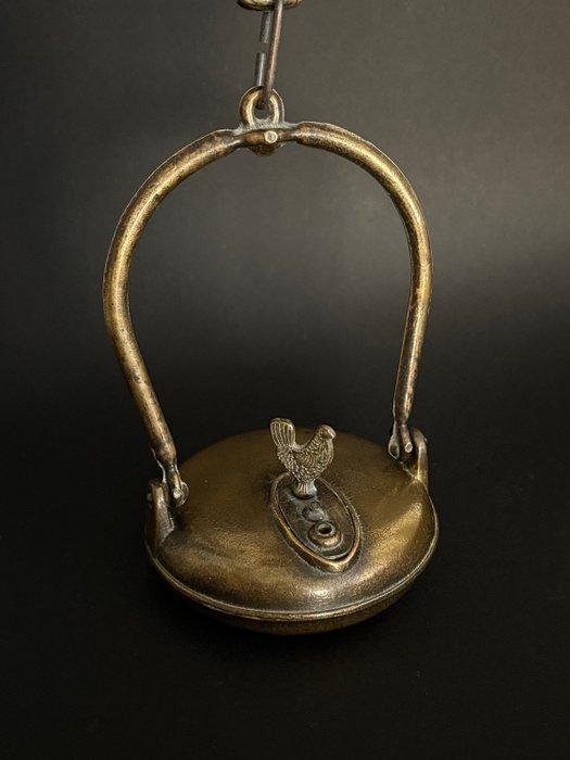 Lampe à huile - Laiton - Ancienne lampe de mineurs, Antiquités & Art, Curiosités & Brocante