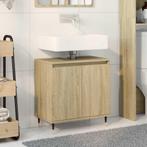 vidaXL Badkamerkast 58x33x60 cm bewerkt hout sonoma, Huis en Inrichting, Badkamer | Badkamermeubels, Verzenden, Nieuw
