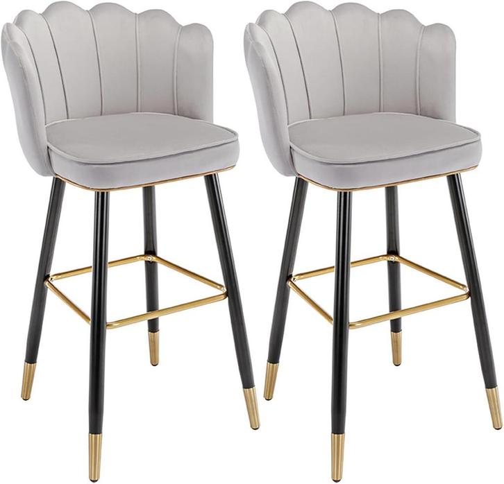 Wahson Luxe fluwelen barkrukken aanrechtstoelen set van 2 on, Huis en Inrichting, Woonaccessoires | Overige, Nieuw, Verzenden