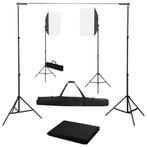 vidaXL Fotostudioset met softboxlampen en achtergrond, Audio, Tv en Foto, Fotografie | Fotostudio en Toebehoren, Verzenden, Nieuw