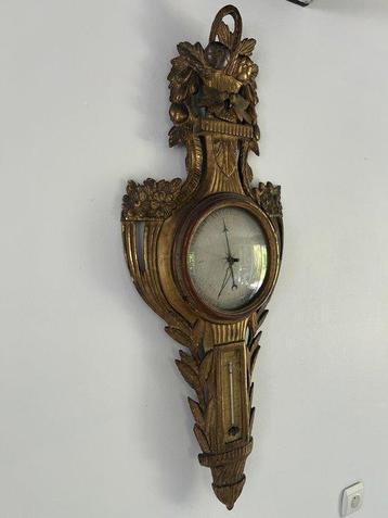 Baromètre - thermomètre - Bois - dépoque Louis XVI