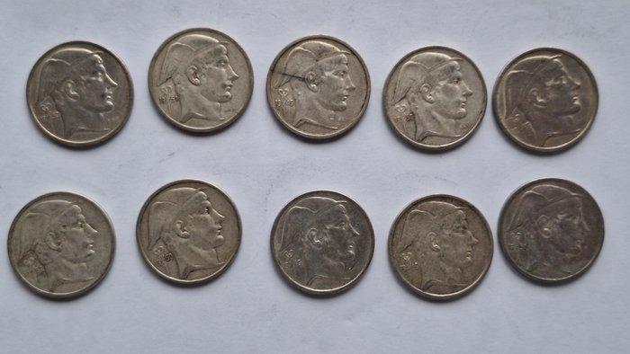 België. Leopold III. 10 x 50 Francs, 1948/1951 (10 stuks) -, Postzegels en Munten, Munten | Nederland