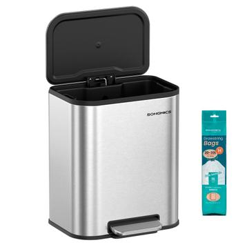 Keukenprullenbak Zilver 20L | Retour Deal | 35% Korting beschikbaar voor biedingen