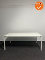 Vergadertafel - 4-poots - 200x100cm - met wit onderstel - in, Vergader- of Presentatieruimte, Ophalen of Verzenden, Gebruikt, Tafel