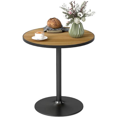 TRUUSK Ronde Eettafel - Moderne Keukentafel - Houtlook Plaat, Huis en Inrichting, Tafels | Eettafels, Verzenden
