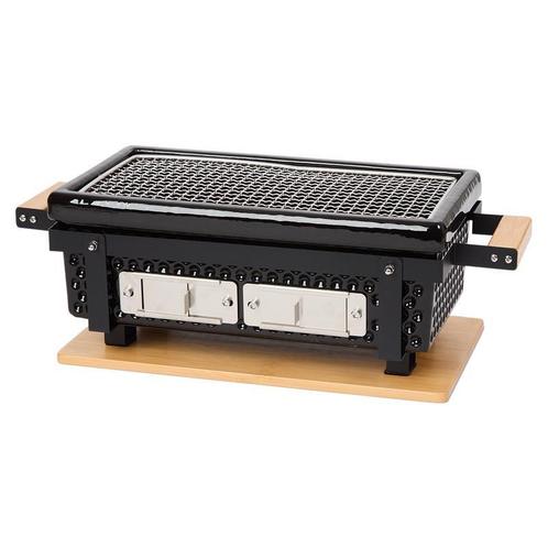 Barbecue de table en céramique - noir - 50 x 22 x 12 cm |, Tuin en Terras, Houtskoolbarbecues, Verzenden