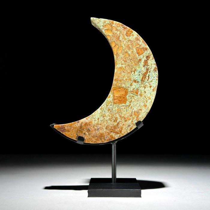 Geen minimumprijs - Prachtige groene smithsoniet Crescent, Antiquités & Art, Art | Objets design