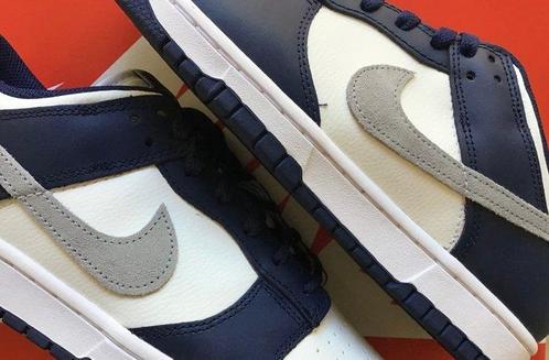 Nike - Dunk Low, Midnight Navy - Light Smoke Grey - Sneakers, Kleding | Heren, Schoenen