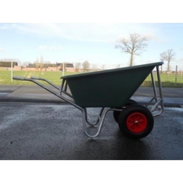 Brouette en polypropylène, bac de 160 litres, châssis, Tuin en Terras, Kruiwagens