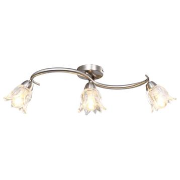 vidaXL Plafondlamp met glazen tulpvormige kappen 3xE14, Huis en Inrichting, Verzenden, Nieuw