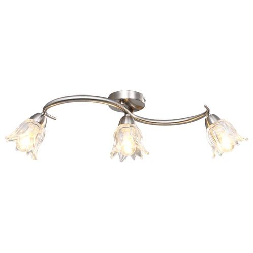 vidaXL Plafondlamp met glazen tulpvormige kappen 3xE14, Huis en Inrichting, Lampen | Plafondlampen, Nieuw, Verzenden