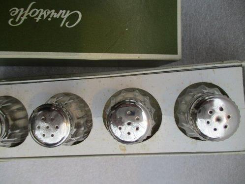 Orfèvrerie CHRISTOFLE - Salière (4) - Coffret 4 salerons., Antiek en Kunst, Antiek | Meubels | Tafels