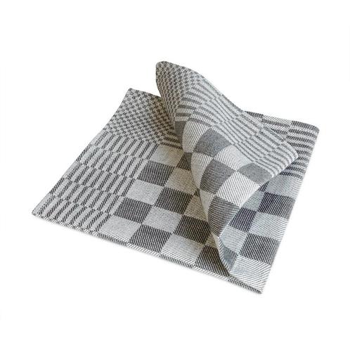Serviettes de Table Noir et Blanc 40x40cm - Treb WS, Huis en Inrichting, Keuken | Textiel, Overige kleuren, Nieuw, Verzenden