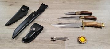 Léopard - Tafelmessenset (8) - Hout, Leder, Staal