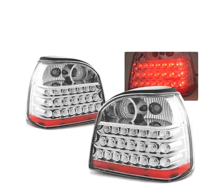 Feux Arrière Pour Volkswagen Vw Golf 3 91-97 Led Chromé, Auto-onderdelen, Verlichting, Verzenden