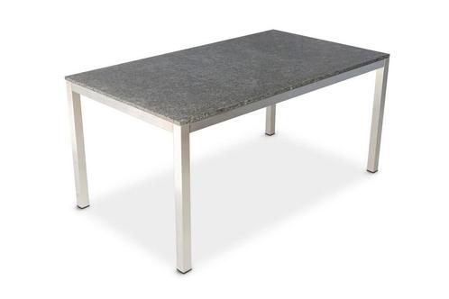 Studio 20 Liverpool granieten tafel 160 x 90 cm pearl grey |, Tuin en Terras, Tuinsets en Loungesets