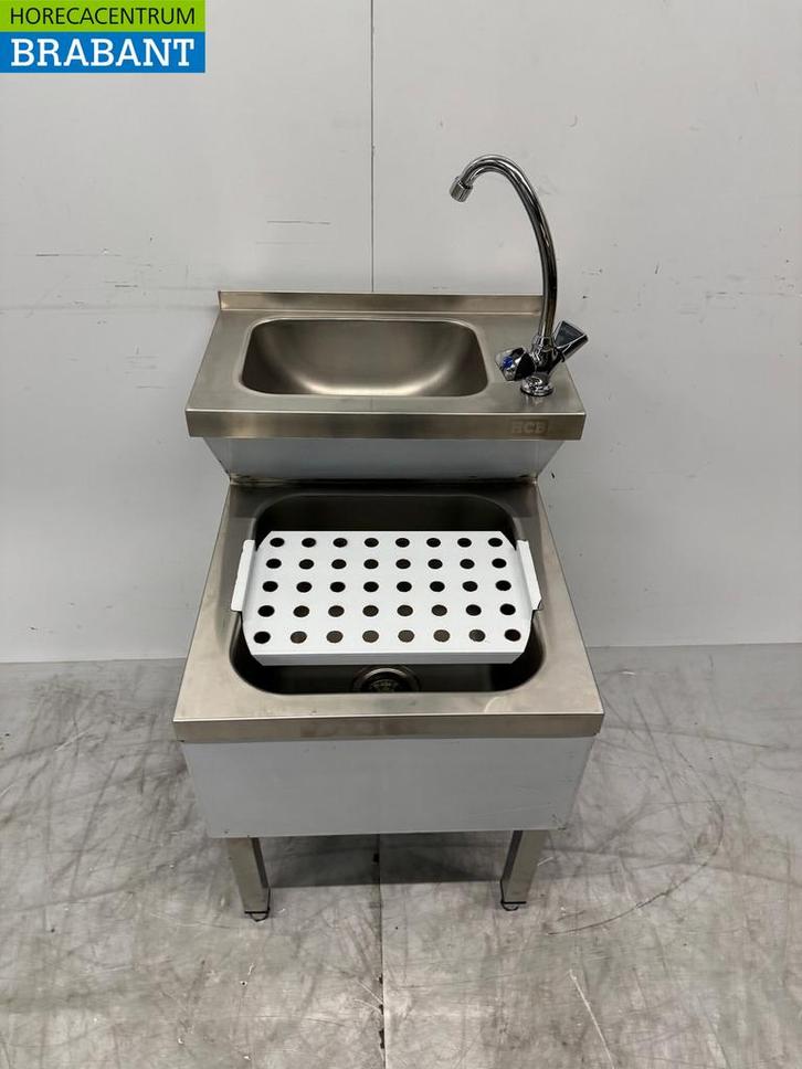HCB RVS Dubbele Wasbak Spoelbak Uitgietbak combi Kraan 50,5, Articles professionnels, Horeca | Mobilier & Aménagement, Enlèvement ou Envoi