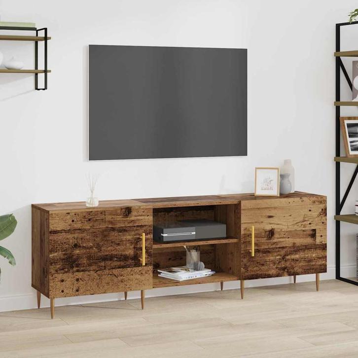 vidaXL TV Kast Oud hout 150 x 30 x 50 cm Bewerkt hout, Huis en Inrichting, Kasten |Televisiemeubels, Nieuw, Verzenden