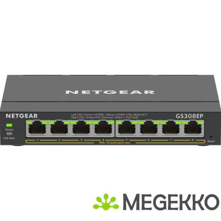 Netgear GS308EP Managed netwerk switch, Computers en Software, Overige Computers en Software, Nieuw, Verzenden