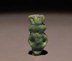 Oud-Egyptisch Faience God Bes Amulet. Late Periode, 664 -, Verzamelen