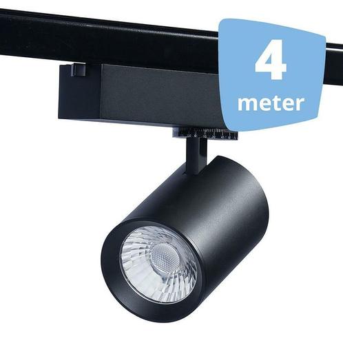 *TIP*  LED RAILVERLICHTING EOS zwart 4 SPOTS + 4M RAILS, Zakelijke goederen, Kantoor en Winkelinrichting | Winkel en Inventaris