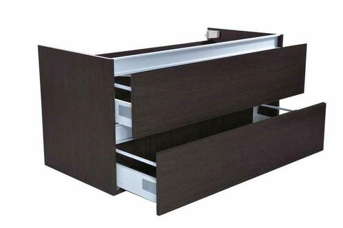 Vision onderkast+2 laden 100x46 houtnerf grijs, Huis en Inrichting, Badkamer | Badkamermeubels, Ophalen of Verzenden