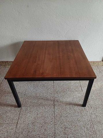 Table basse - métal et teck - Petite table de style
