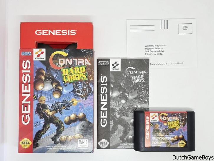Sega Genesis - Contra : Hard Corps + Reg. Card, Games en Spelcomputers, Spelcomputers | Sega, Gebruikt, Verzenden