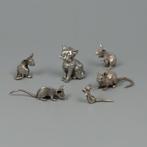 Poes, rat & muizen, NO RESERVE - Miniatuur figuur  (6) -
