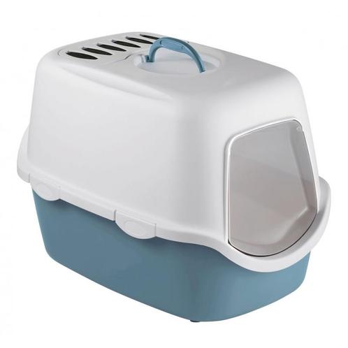 Kattenbak cathy f, wit/blauw, 56 x 40 x 40 cm - kerbl, Dieren en Toebehoren, Katten-accessoires, Nieuw