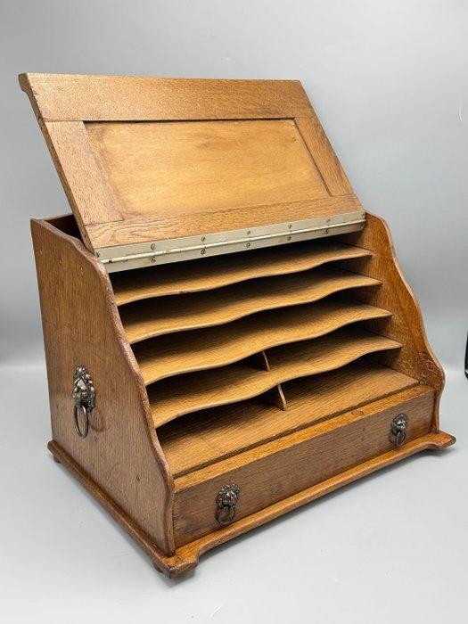 Houten bureau-organizer - Ensemble de bureau - Bois, Antiek en Kunst, Curiosa en Brocante