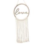 Beige Hangdecoratie Love 25,5cm, Verzenden