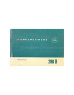 1967 MERCEDES BENZ 200 D INSTRUCTIEBOEKJE DUITS