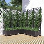vidaXL Plantenbak met latwerk 120x120x121,5 cm polypropeen, Tuin en Terras, Verzenden, Nieuw