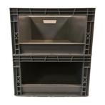 Magazijnbak Euro 600x400x220 met grijpopening grijs Nieuw, Ophalen of Verzenden