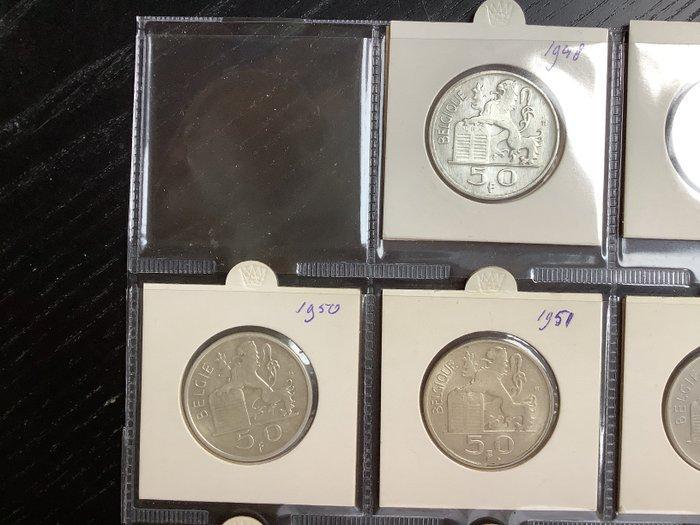 België. 50 Francs 1948/1960, 11 stuks (Zonder minimumprijs), Postzegels en Munten, Munten | Nederland