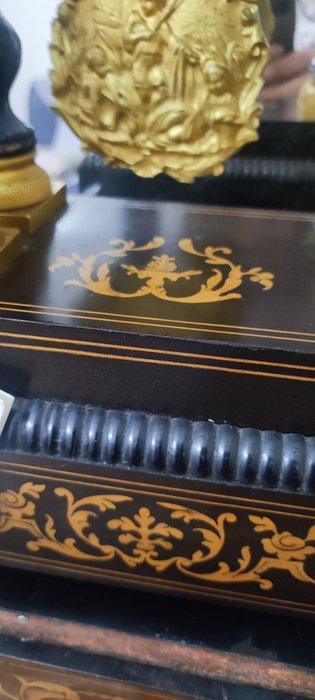 Portico klok (2) Napoleon III Hout, Messing - 1850-1900, Antiquités & Art, Antiquités | Horloges