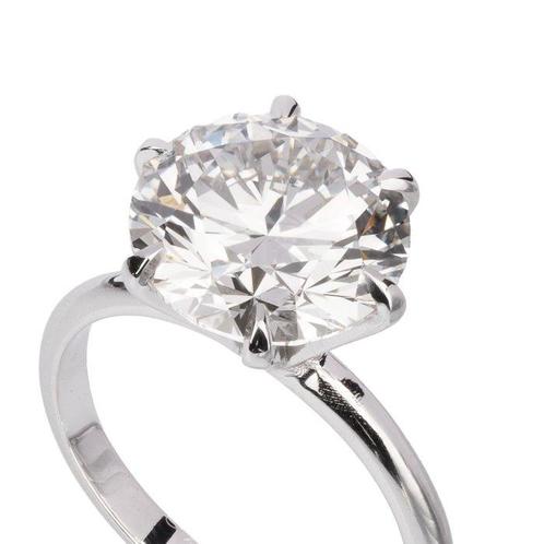 Sans Prix de Réserve - Bague - 14 carats Or blanc - 5.07ct., Handtassen en Accessoires, Ringen