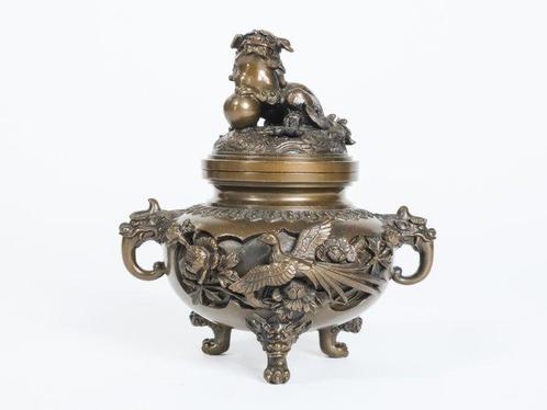 Brûleur dencens - Lion, Pivoine et Motif de Phénix Koro, Antiek en Kunst, Antiek | Overige Antiek