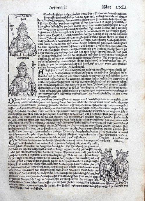 Hartmann Schedel - Weltchronik [141] - 1493, Antiek en Kunst, Antiek | Boeken en Manuscripten