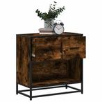 vidaXL Nachtkastje 60x31x60 cm bewerkt hout en metaal, Huis en Inrichting, Slaapkamer | Nachtkastjes, Verzenden, Nieuw