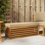 vidaXL Buitenstoel Bank Massief Acacia Hout Naturel, Tuin en Terras, Verzenden, Nieuw