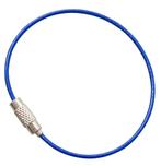 Staaldraad 150 mm armband Staaldraad sleutelring blauw, Tuin en Terras, Verzenden, Nieuw
